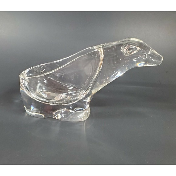 Other - Vintage Sasaki Crystal Glass Polar Bear CANDY Trinket Nut Dish Bowl MCM